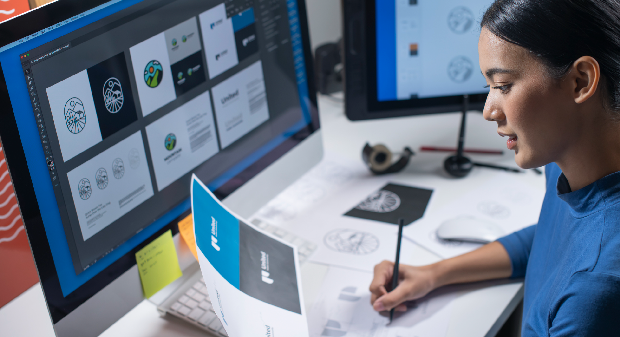 Graphic Design Technology graduates working in 
	Graphic Designers, 
	Digital Illustrators, 
	Interactive Media Developers, 
	Digital Media Asset Developers, 

